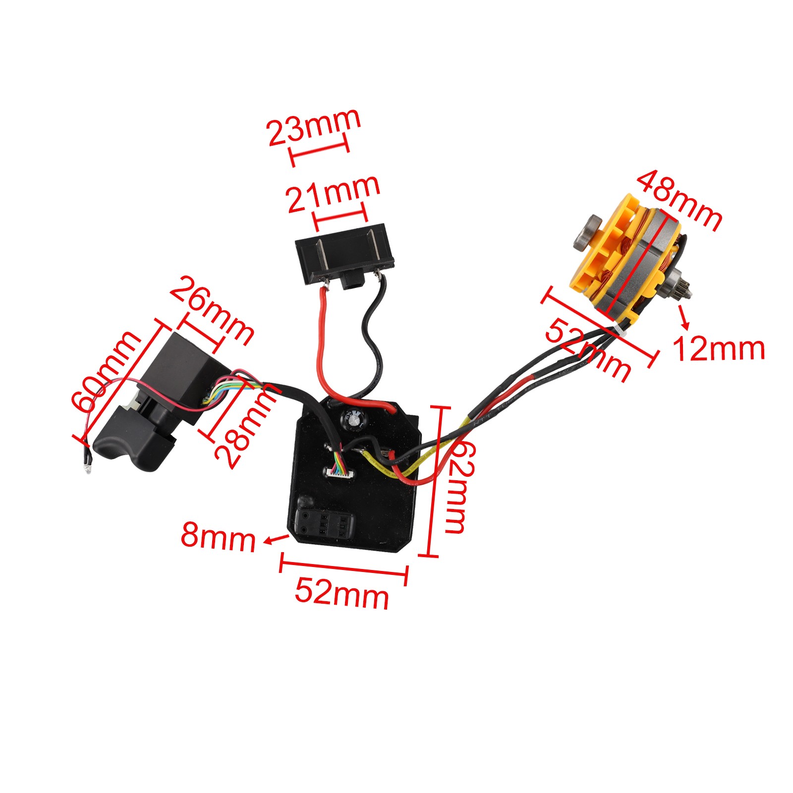 Für Dayi 21V bürstenlose elektrische Bohrmaschine sensorlose Motorbaugruppe (69 Zeichen) - Bild 22 von 35