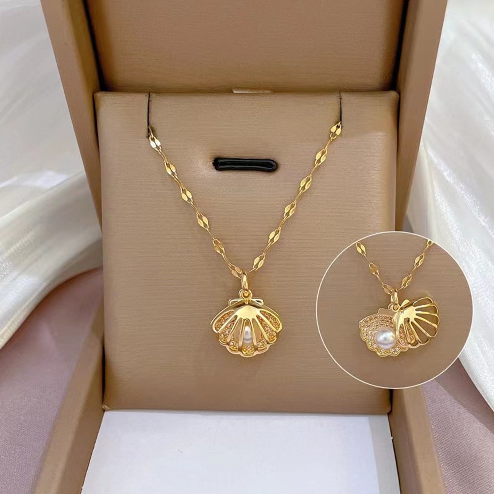New Cross Necklace Necklace Circumference Cm Cm Empty Shell Enhance Your Look - Picture 15 of 17