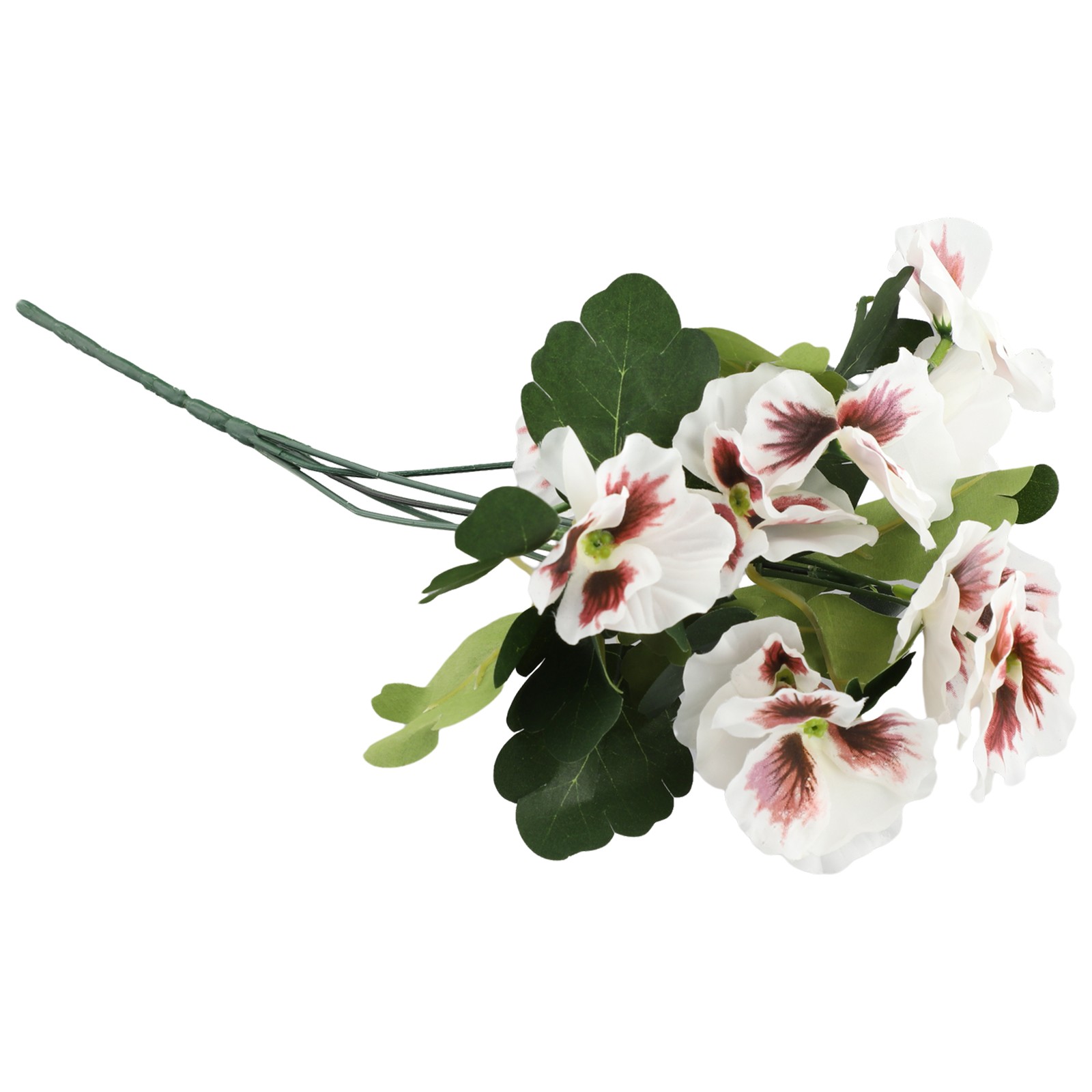 Gorgeous Pansy Artificial Flower Bouquet for Home Plant Decor 10 Heads 26cm - Picture 68 of 72
