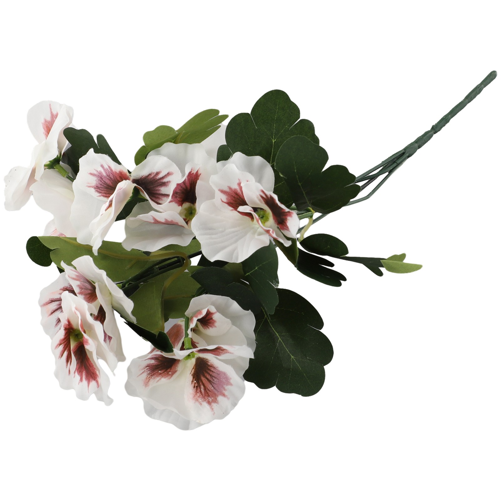Gorgeous Pansy Artificial Flower Bouquet for Home Plant Decor 10 Heads 26cm - Picture 67 of 72