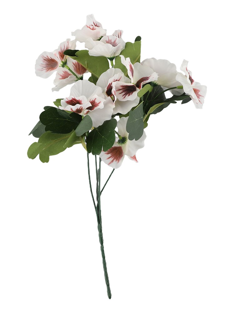 Gorgeous Pansy Artificial Flower Bouquet for Home Plant Decor 10 Heads 26cm - Picture 69 of 72