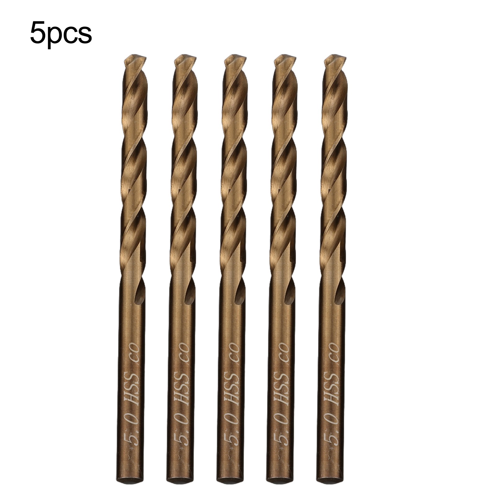 Jeu de forets professionnels 5 pièces Cobalt HSS pour acier inoxydable et acier - Picture 26 of 47