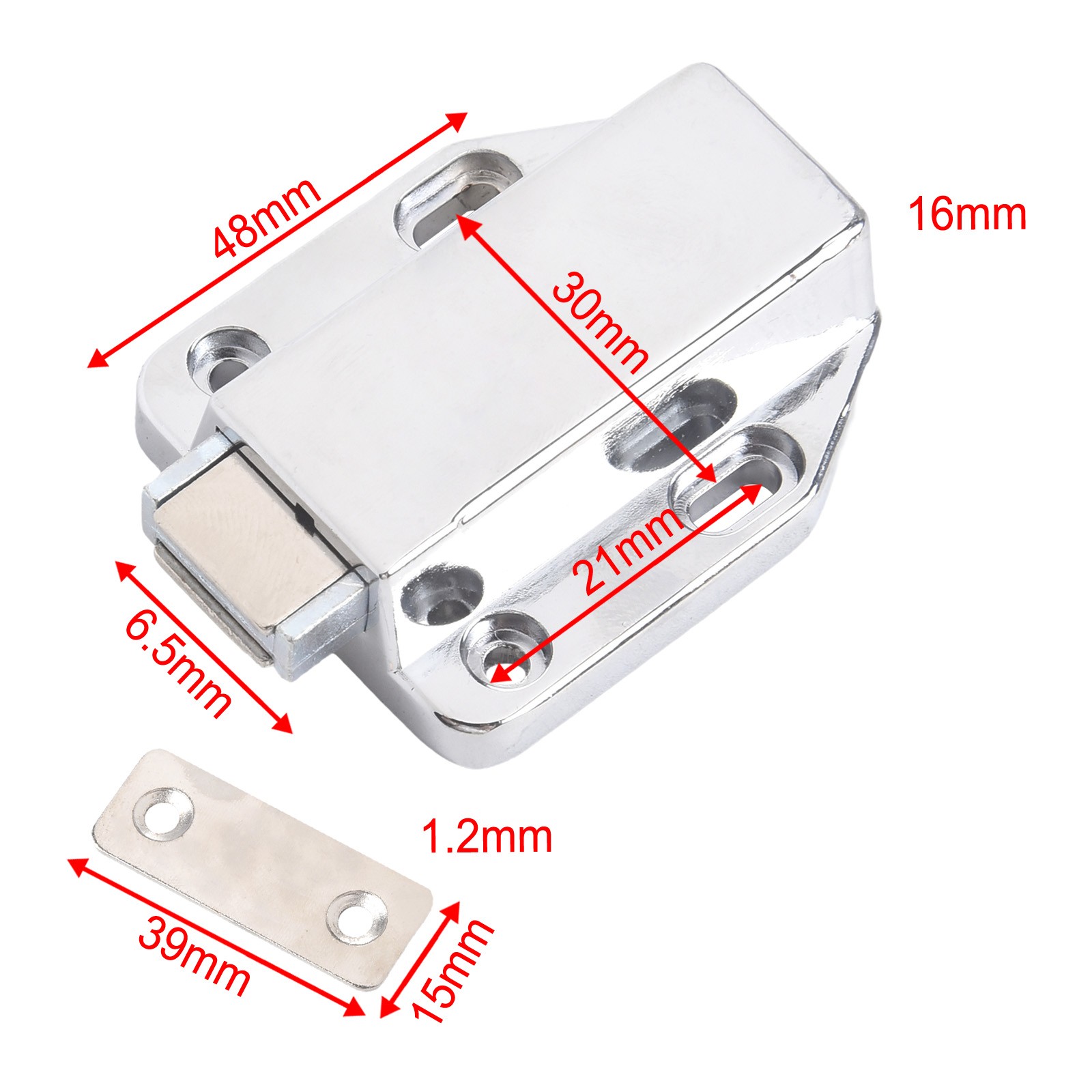 Touch D?mpfer Puffer Einbau Schublade Magnetpuffer Schrankschn?pper Zinklegier - Bild 14 von 28