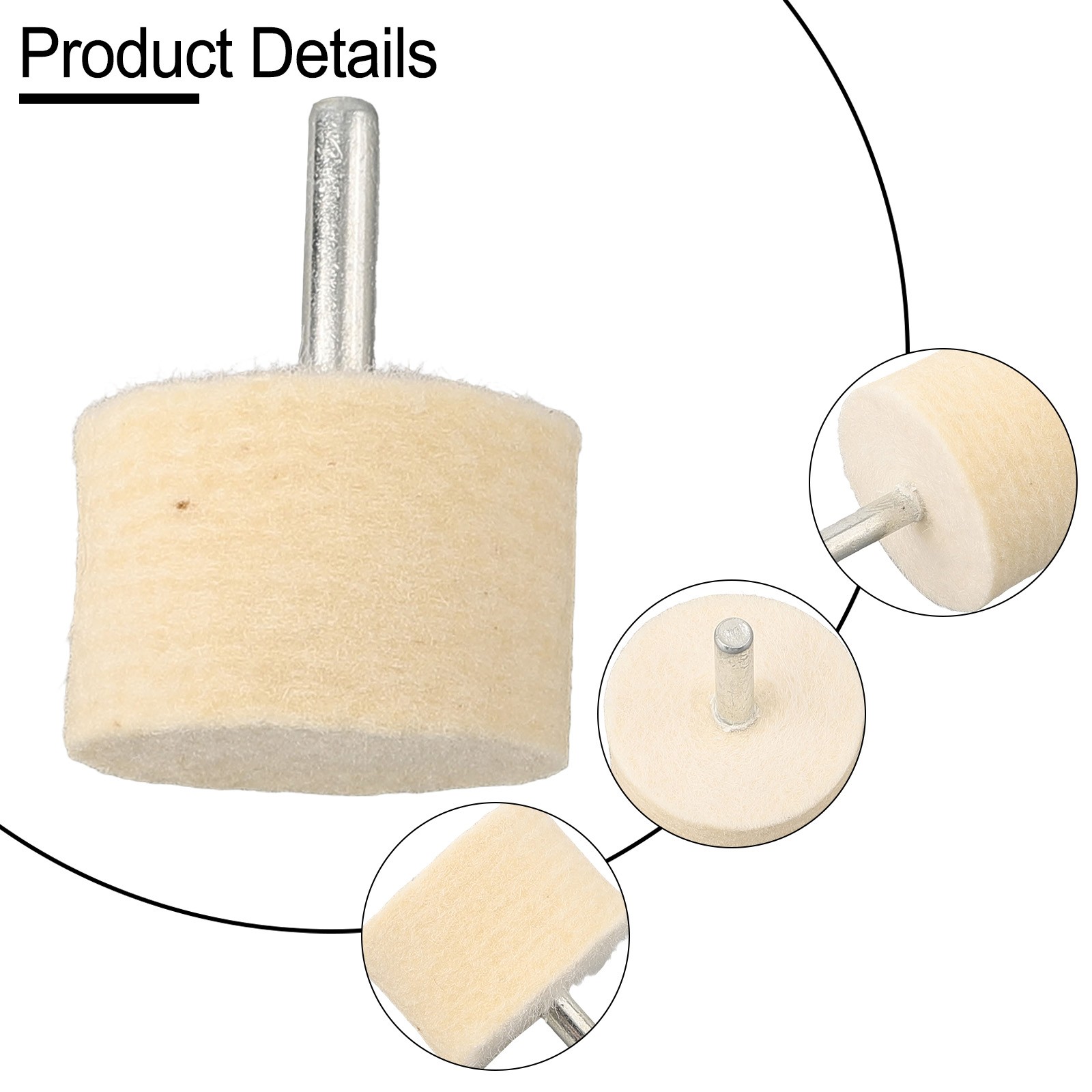 Top Notch Wool Felt Polishing Bobs Long Lasting Use Enhance the Finish - Picture 29 of 38