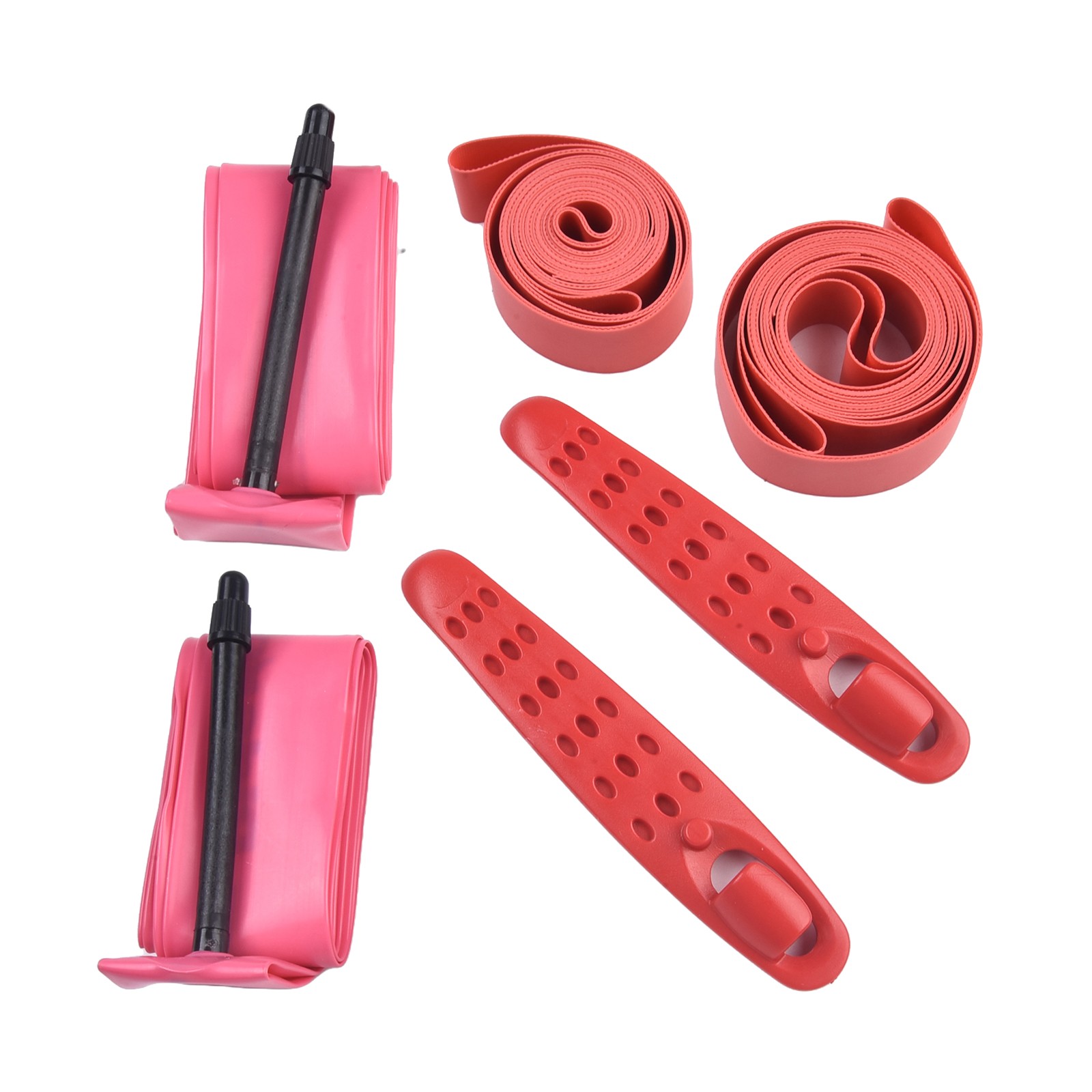 Inner Tube Set Tire Kit Pink Portable Replacement TPU Bike Bicycle Levers & Taps