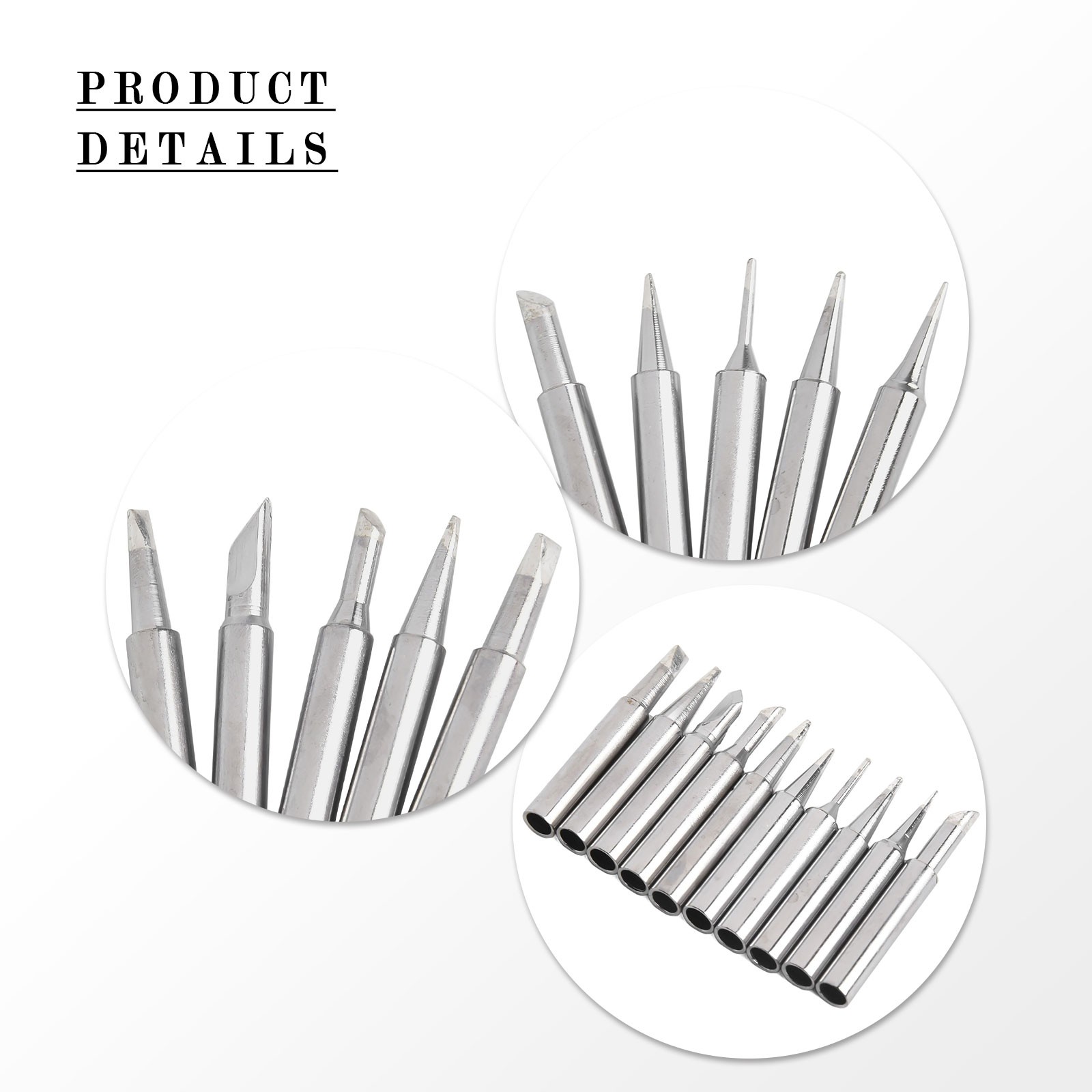 Professional Grade 10pcs Soldering Iron Tips Compatible with ESD Models