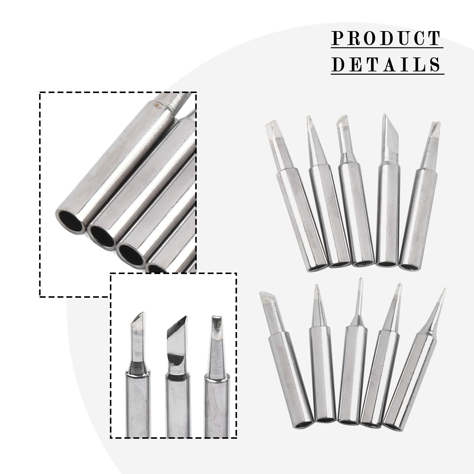 Professional Grade 10pcs Soldering Iron Tips Compatible with ESD Models
