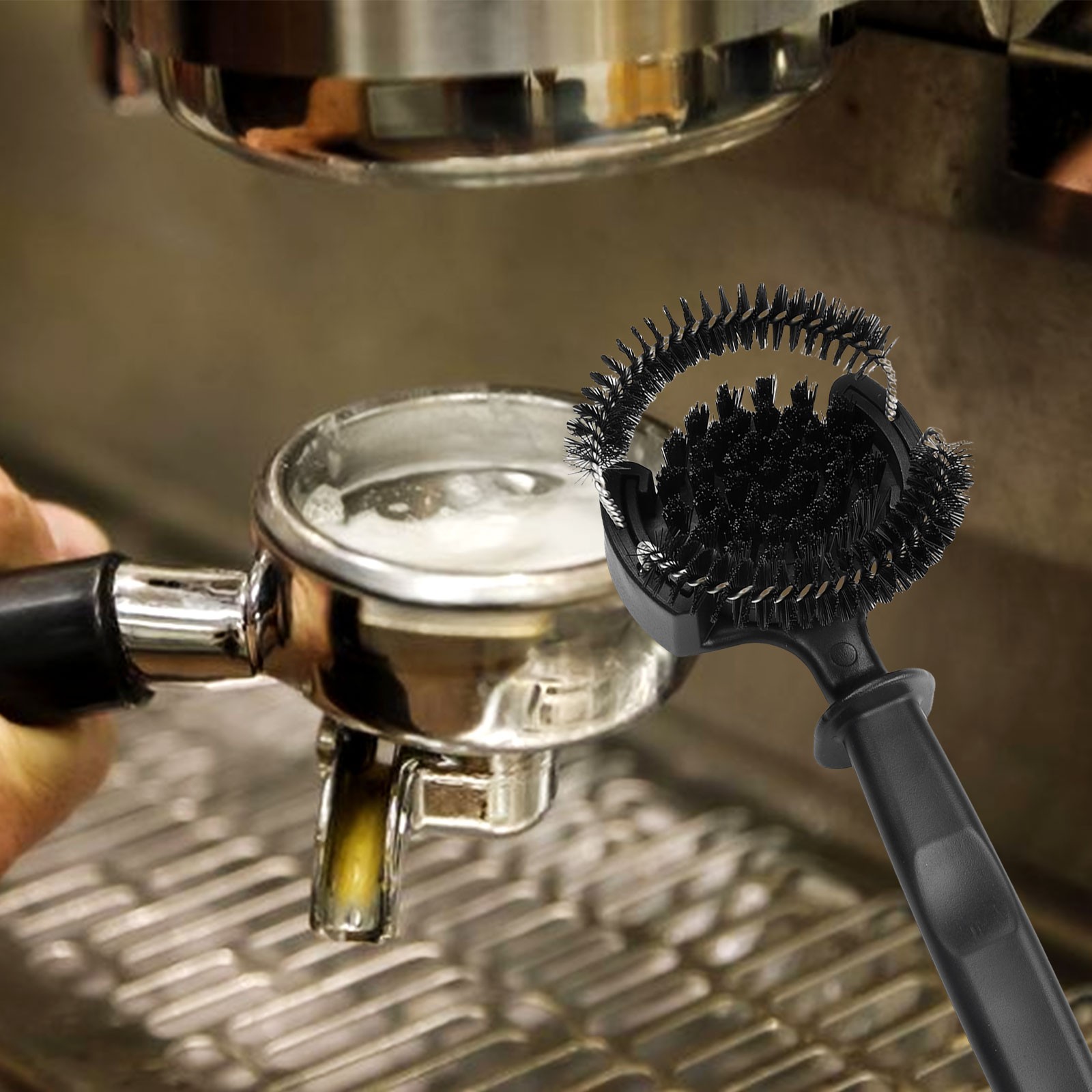 Coffee Machine Brush Cleaner Easy to Use For Espresso Group Head Cleaning Tool - Picture 32 of 41