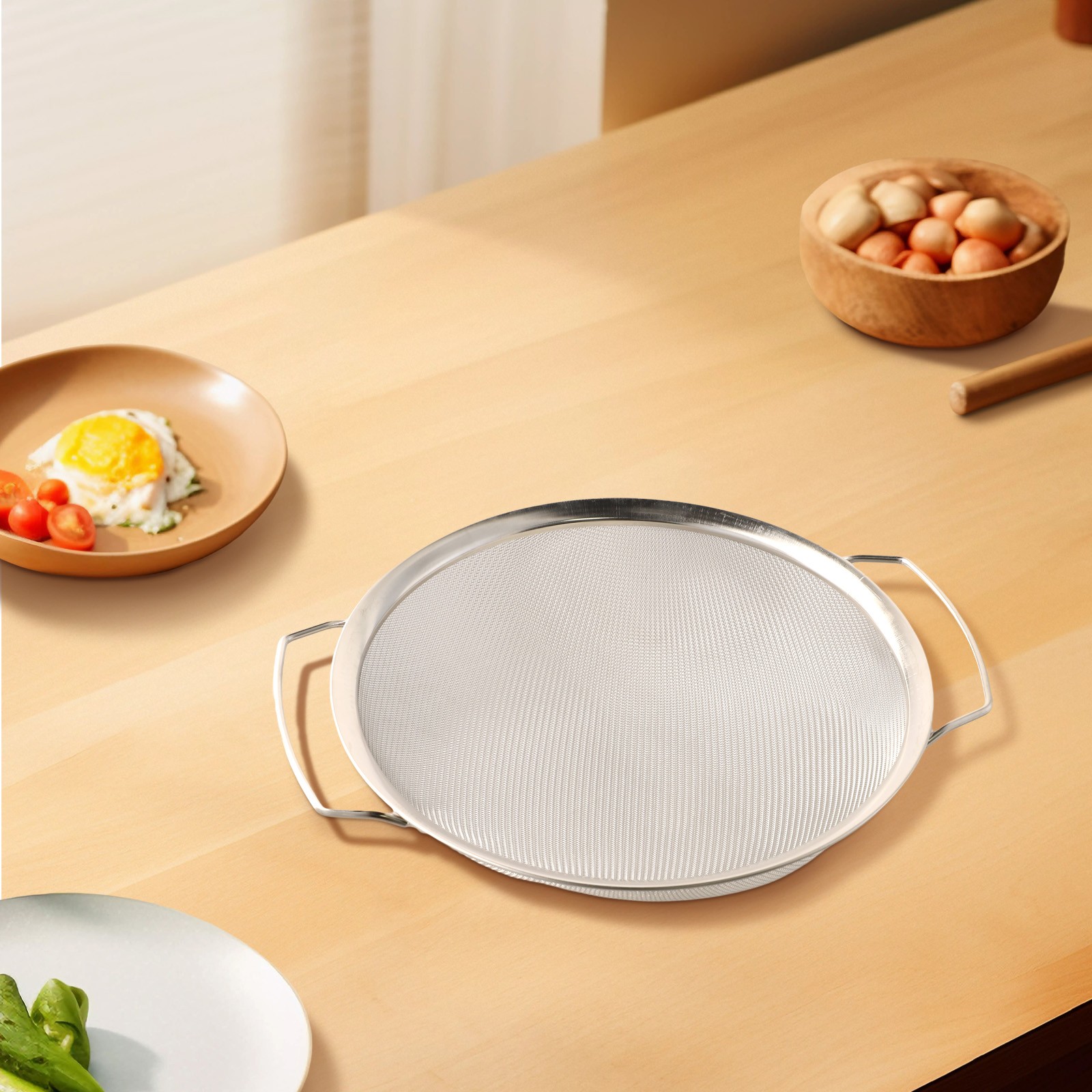 Tamis maille légère 20/25/28 cm inox avec 2 vente poignées neuf