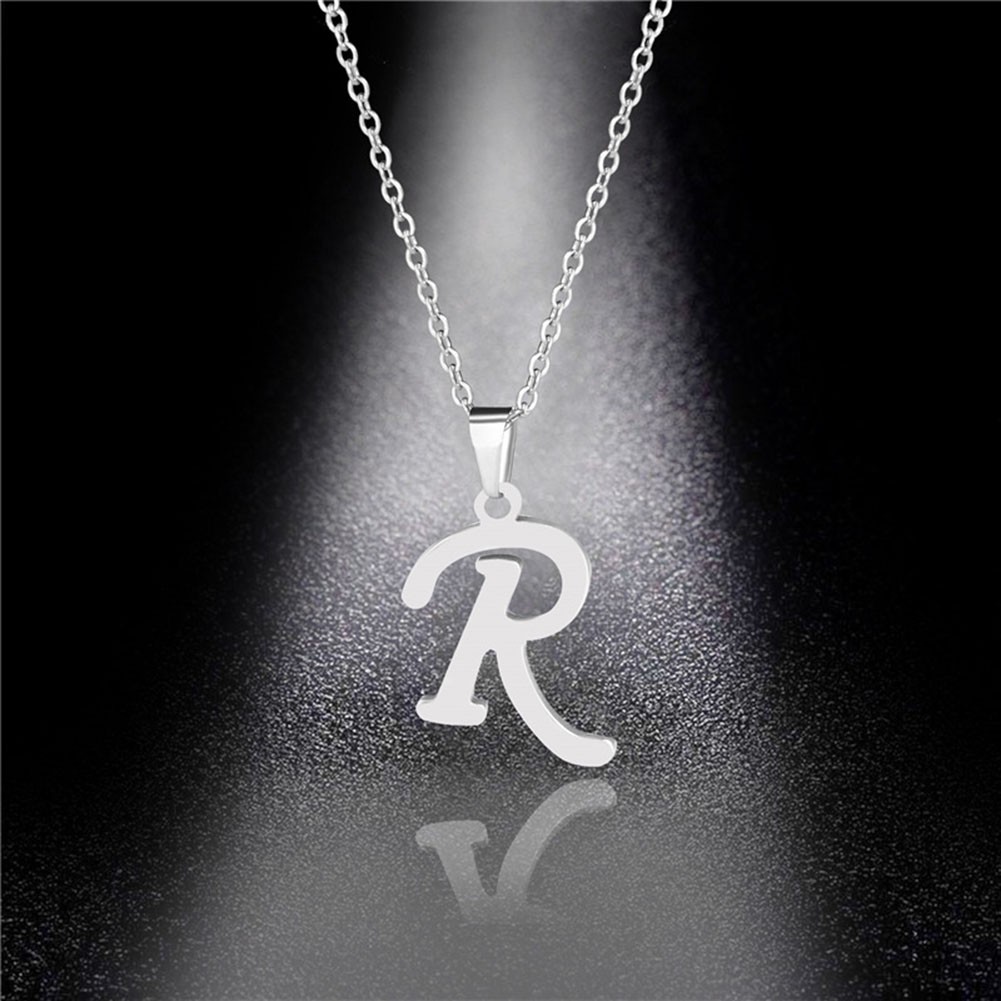 Comfortable Perfect Alphabet Necklace Personalize Your Style Silver Simple - Picture 33 of 39