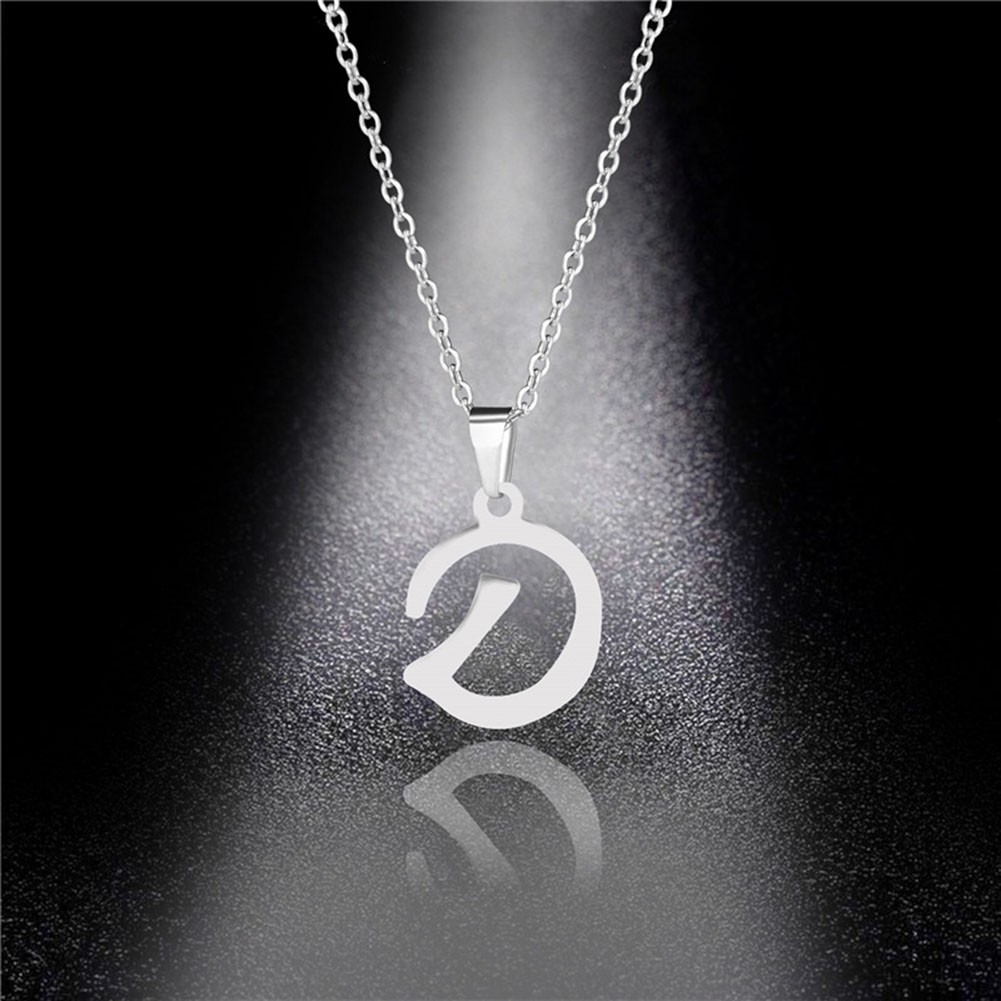Comfortable Perfect Alphabet Necklace Personalize Your Style Silver Simple - Picture 19 of 39