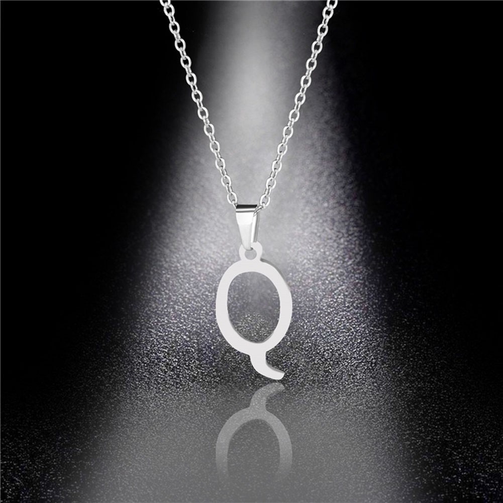 Comfortable Perfect Alphabet Necklace Personalize Your Style Silver Simple - Picture 32 of 39