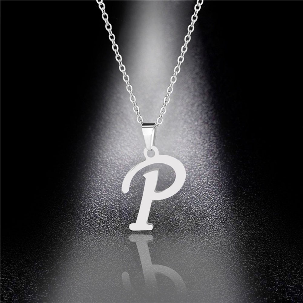 Comfortable Perfect Alphabet Necklace Personalize Your Style Silver Simple - Picture 31 of 39
