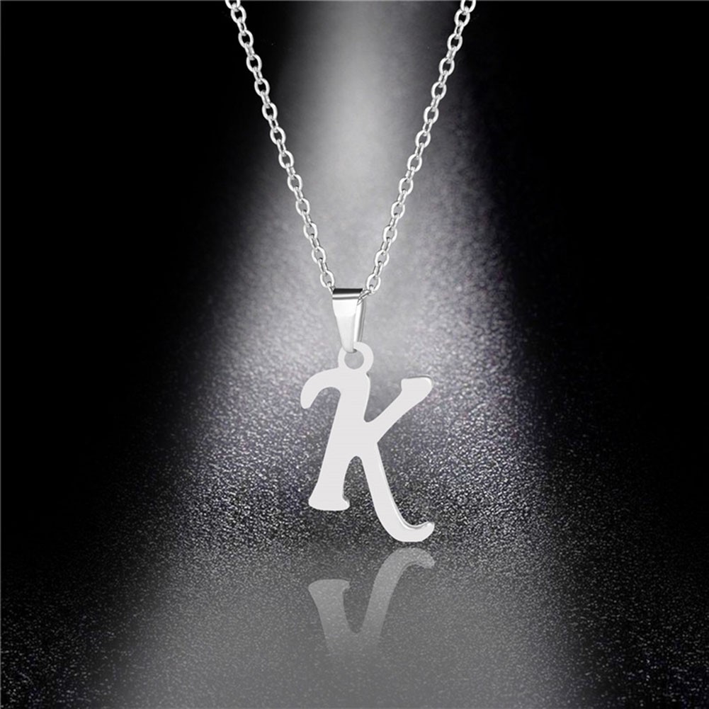 Comfortable Perfect Alphabet Necklace Personalize Your Style Silver Simple - Picture 26 of 39
