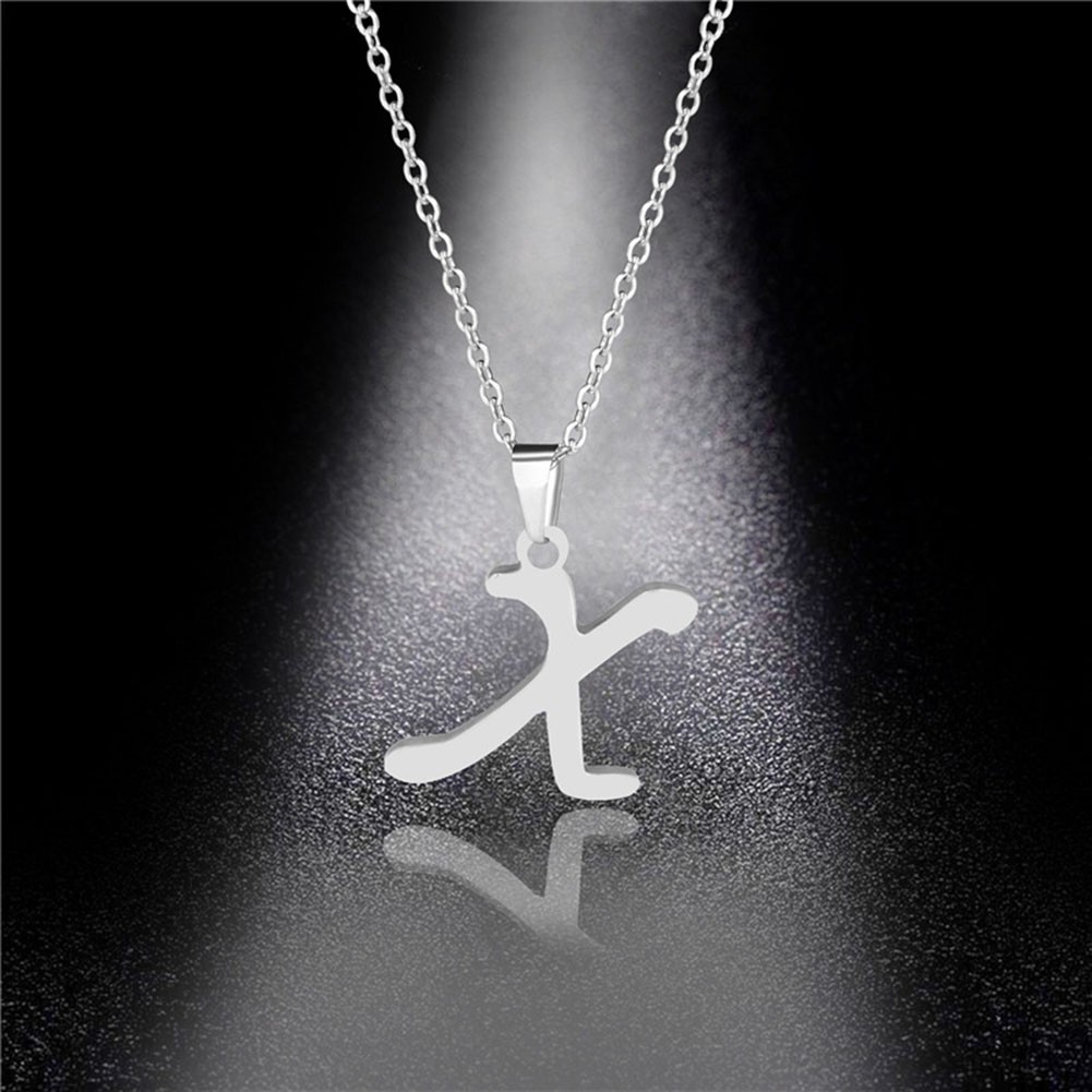 Comfortable Perfect Alphabet Necklace Personalize Your Style Silver Simple - Picture 38 of 39
