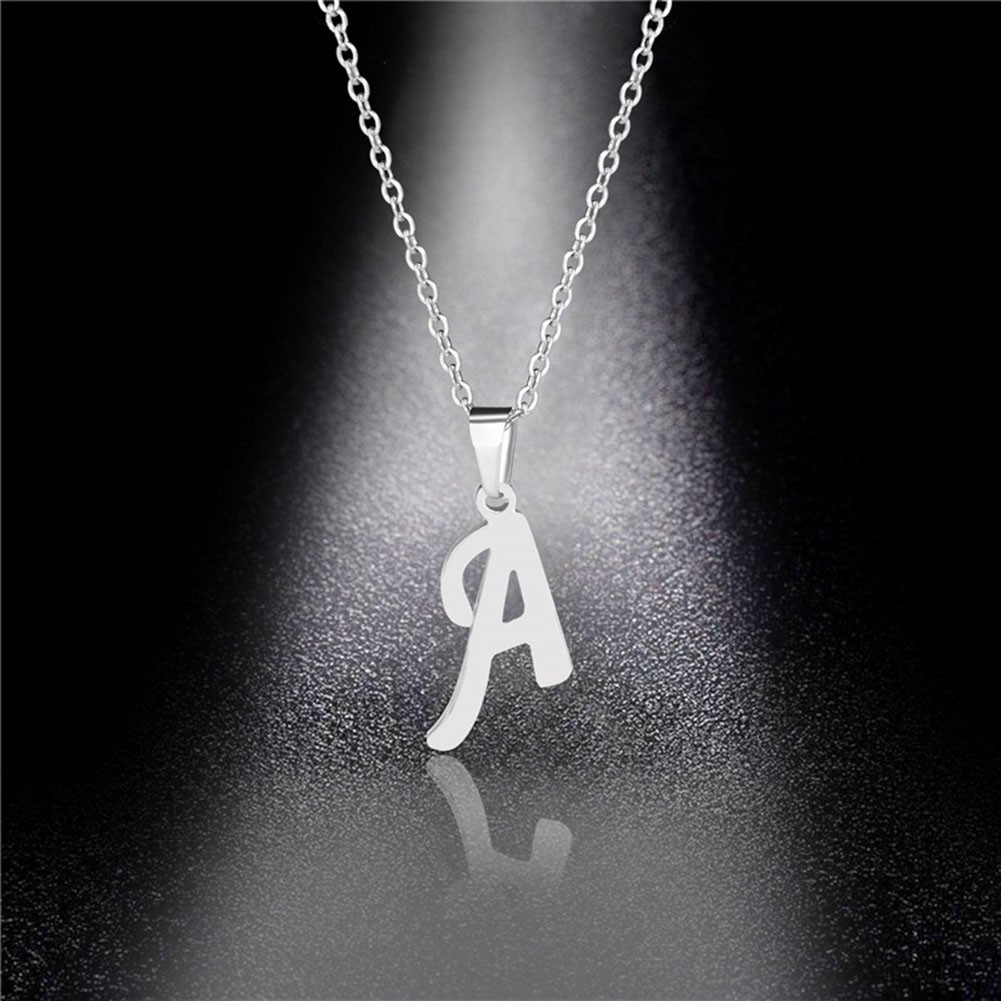 Comfortable Perfect Alphabet Necklace Personalize Your Style Silver Simple - Picture 13 of 39
