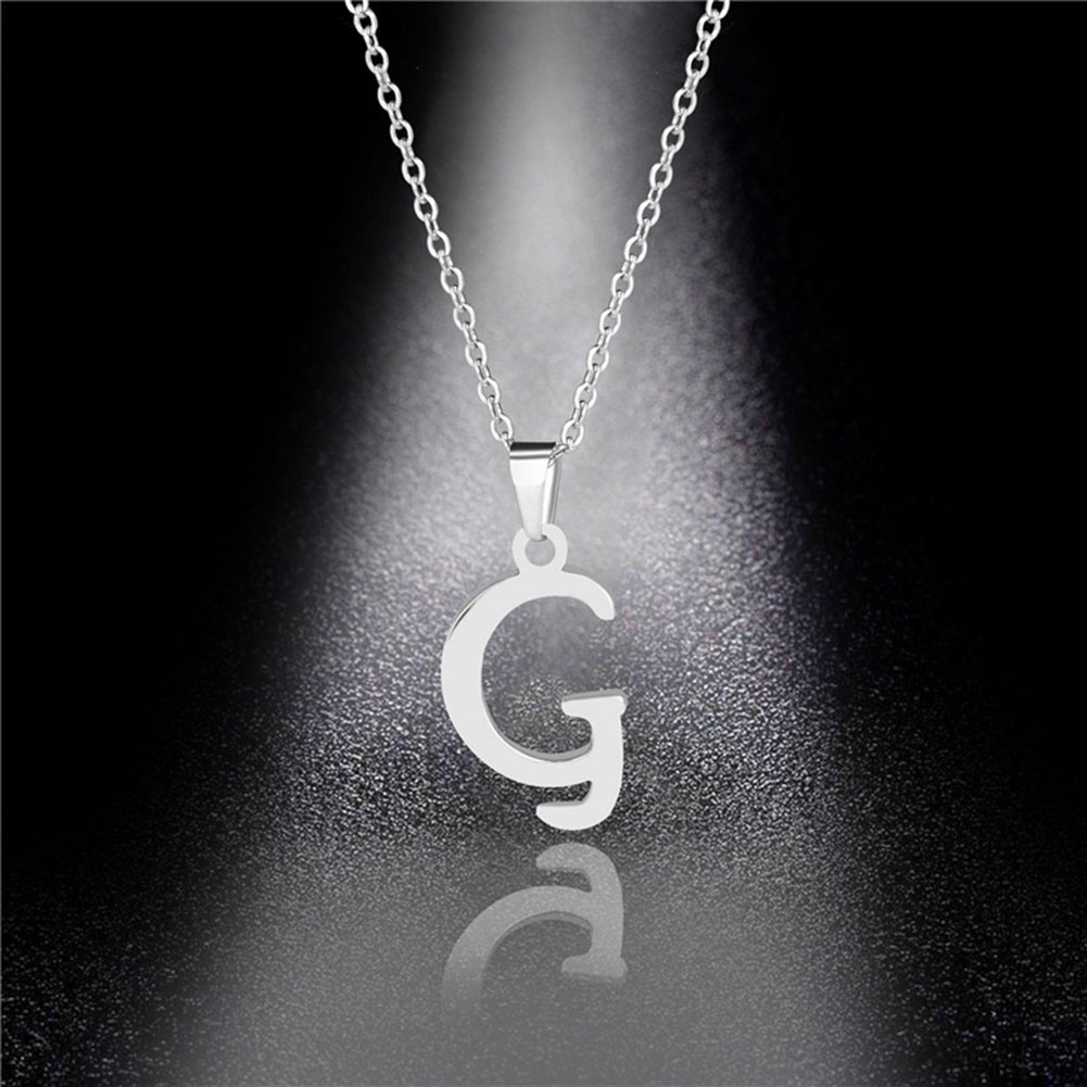 Comfortable Perfect Alphabet Necklace Personalize Your Style Silver Simple - Picture 22 of 39