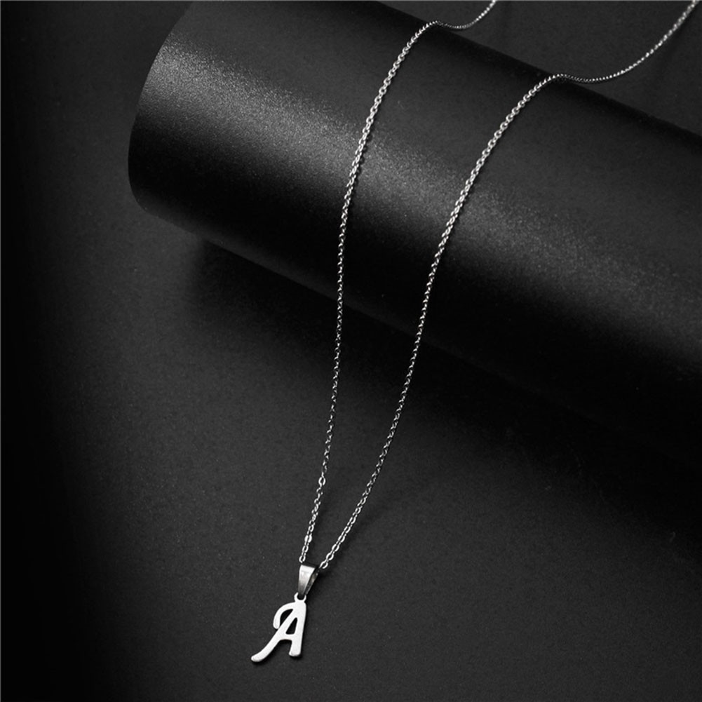 Comfortable Perfect Alphabet Necklace Personalize Your Style Silver Simple - Picture 16 of 39