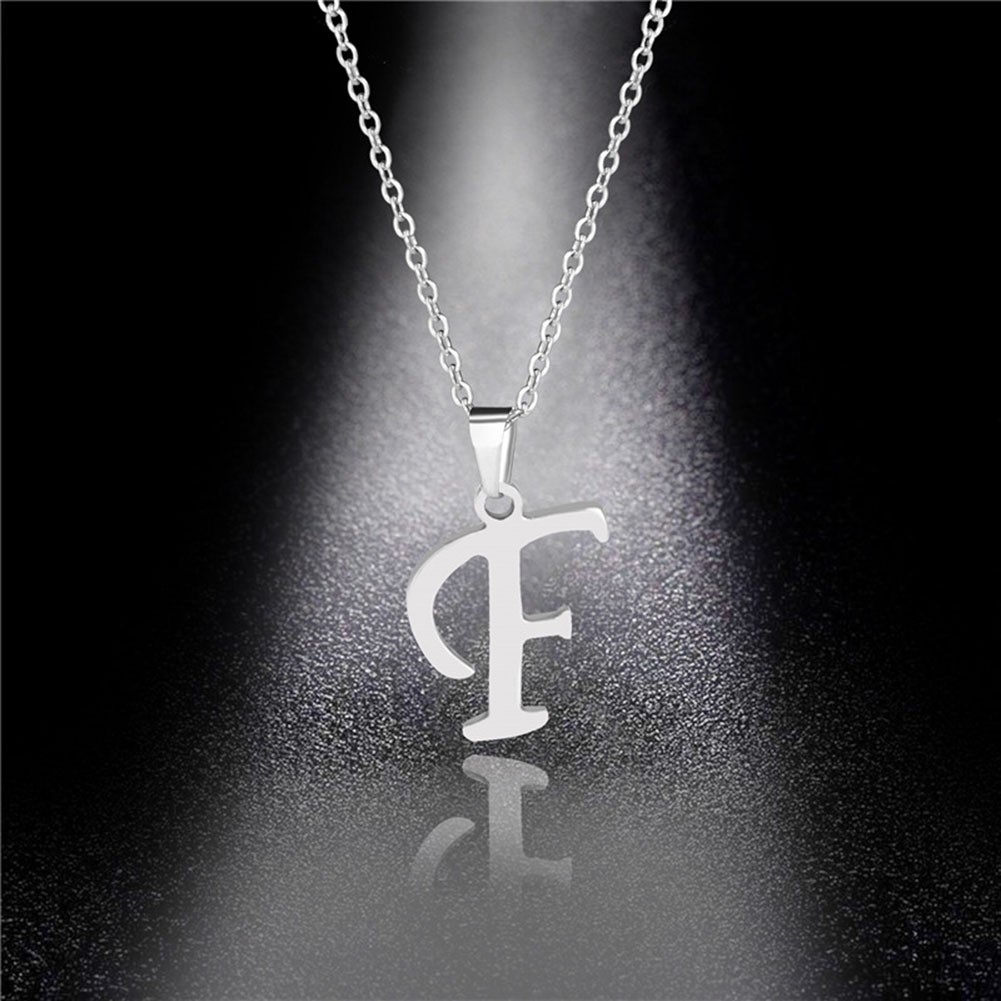 Comfortable Perfect Alphabet Necklace Personalize Your Style Silver Simple - Picture 21 of 39