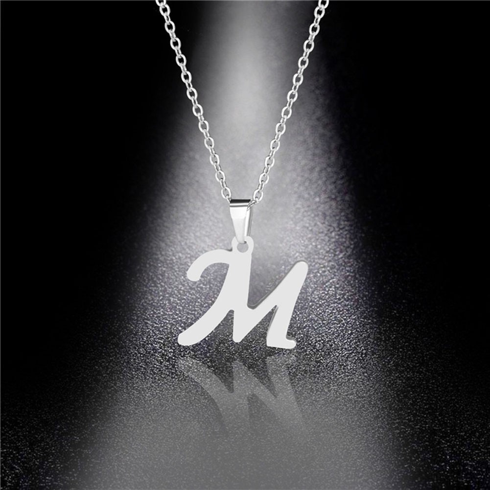 Comfortable Perfect Alphabet Necklace Personalize Your Style Silver Simple - Picture 28 of 39