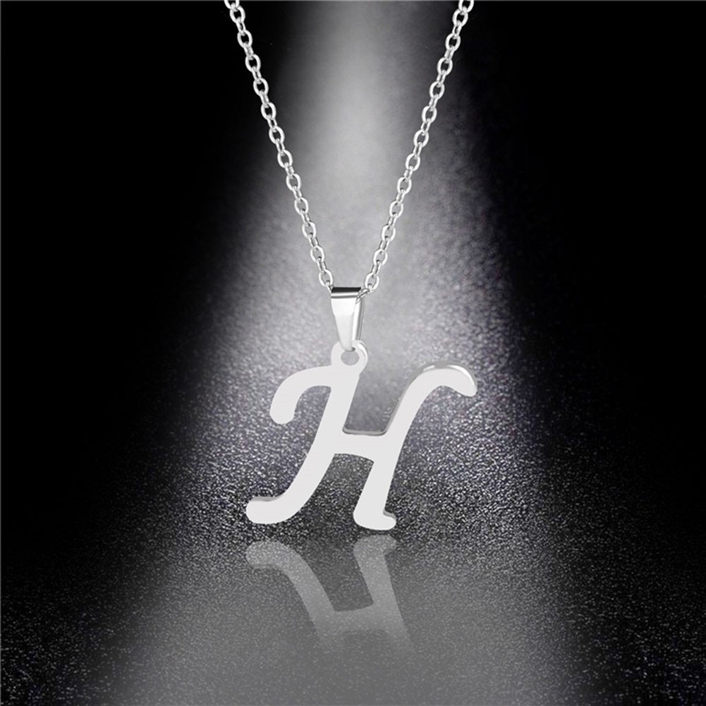 Comfortable Perfect Alphabet Necklace Personalize Your Style Silver Simple - Picture 23 of 39