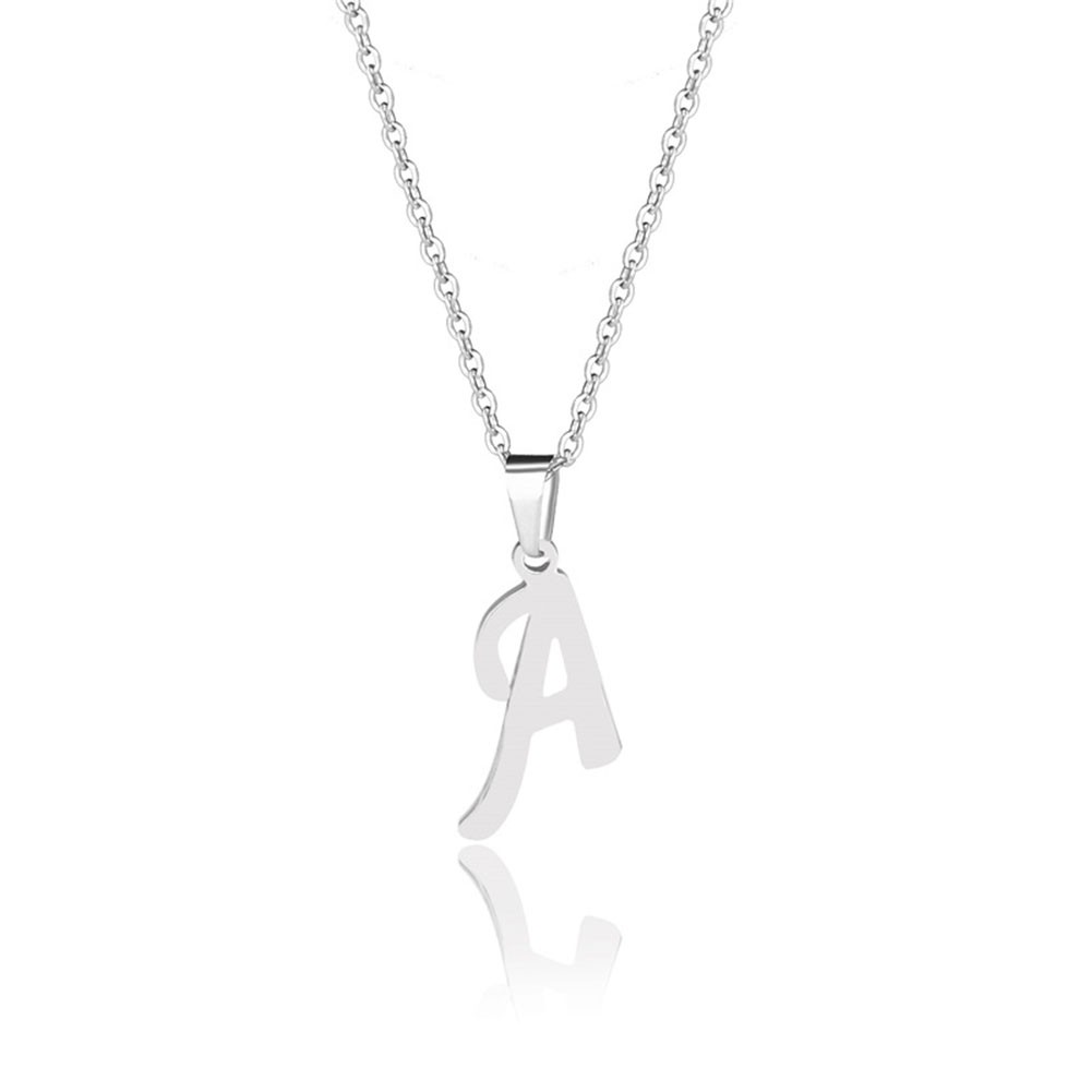Comfortable Perfect Alphabet Necklace Personalize Your Style Silver Simple - Picture 15 of 39