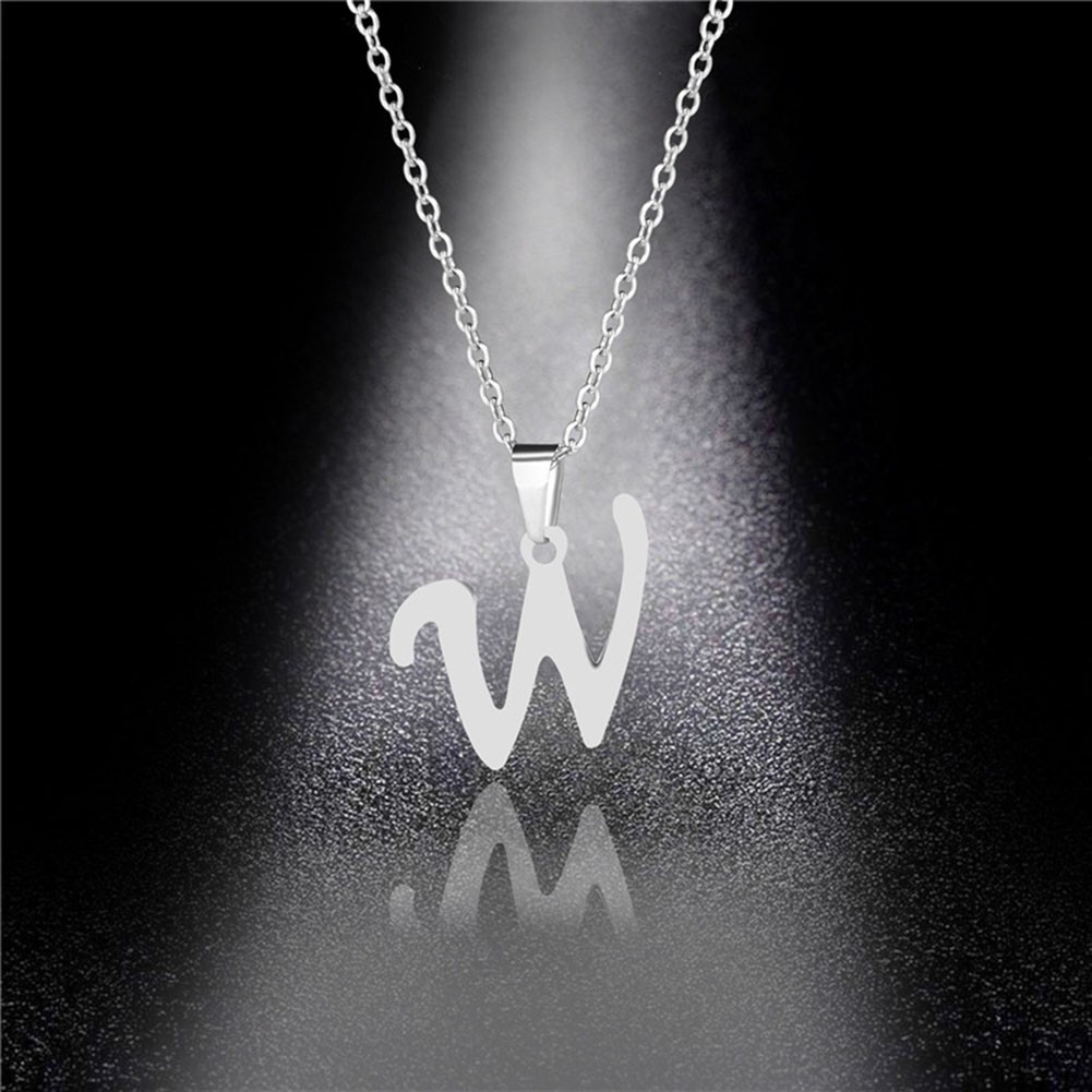 Comfortable Perfect Alphabet Necklace Personalize Your Style Silver Simple - Picture 37 of 39