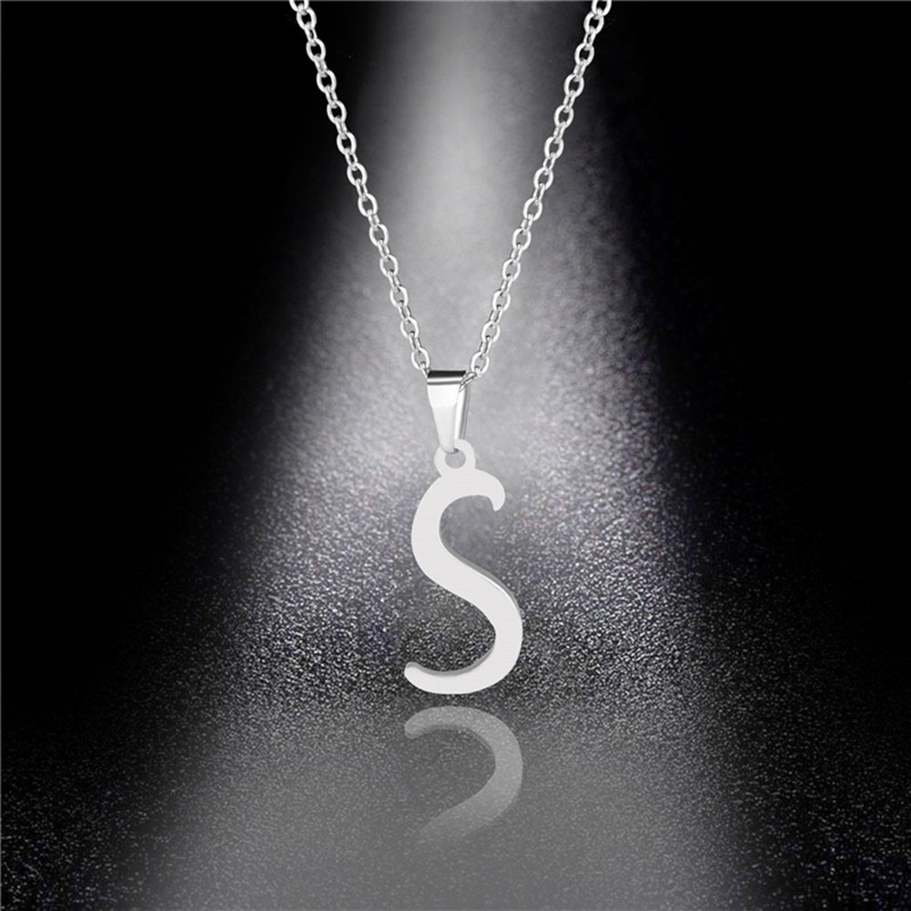 Comfortable Perfect Alphabet Necklace Personalize Your Style Silver Simple - Picture 34 of 39