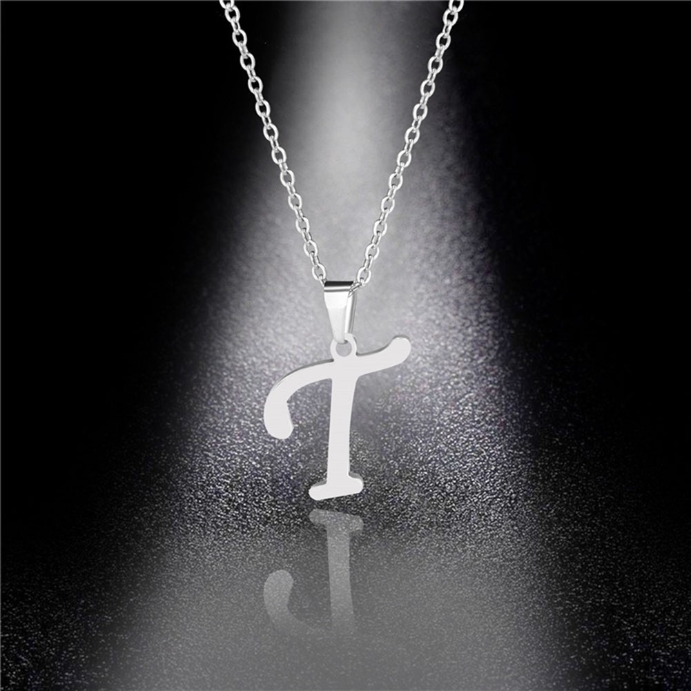 Comfortable Perfect Alphabet Necklace Personalize Your Style Silver Simple - Picture 35 of 39