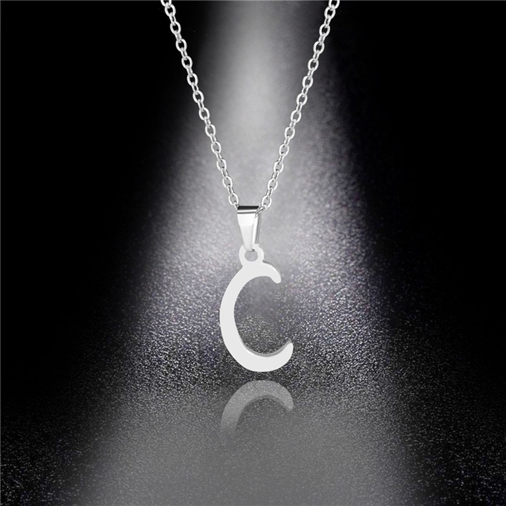 Comfortable Perfect Alphabet Necklace Personalize Your Style Silver Simple - Picture 18 of 39