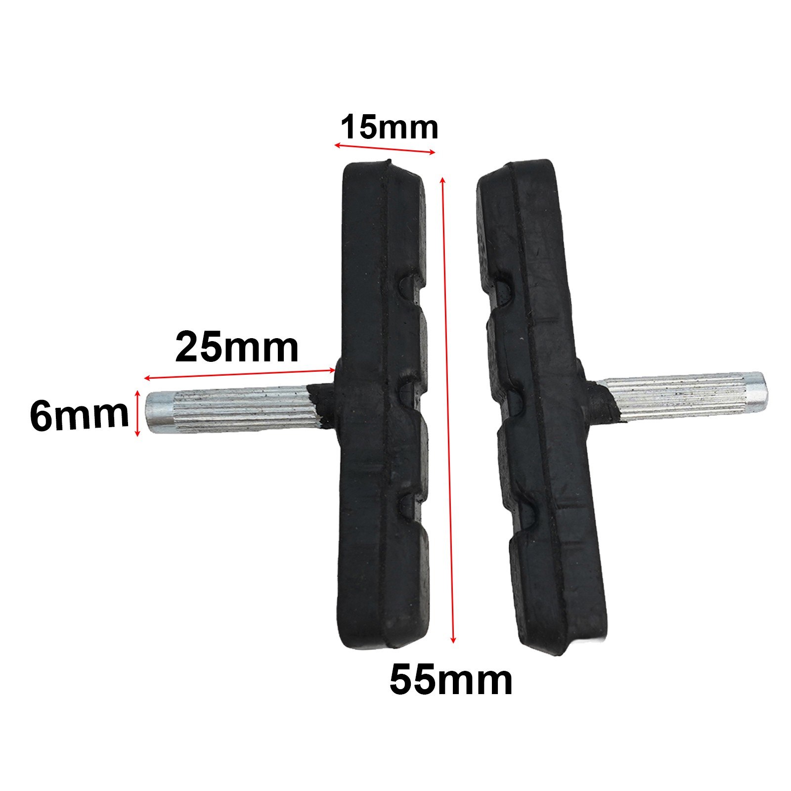 Lightweight and Bicycle Brake Pads 55mm Thread Post Blocks Vbrake Shoes - Picture 30 of 41