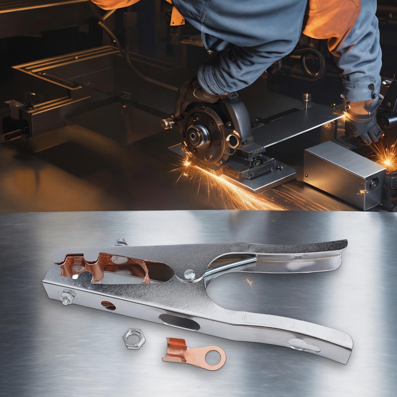 Enhanced Control Ergonomic Handle Welding Ground Clamp for Precise Welding