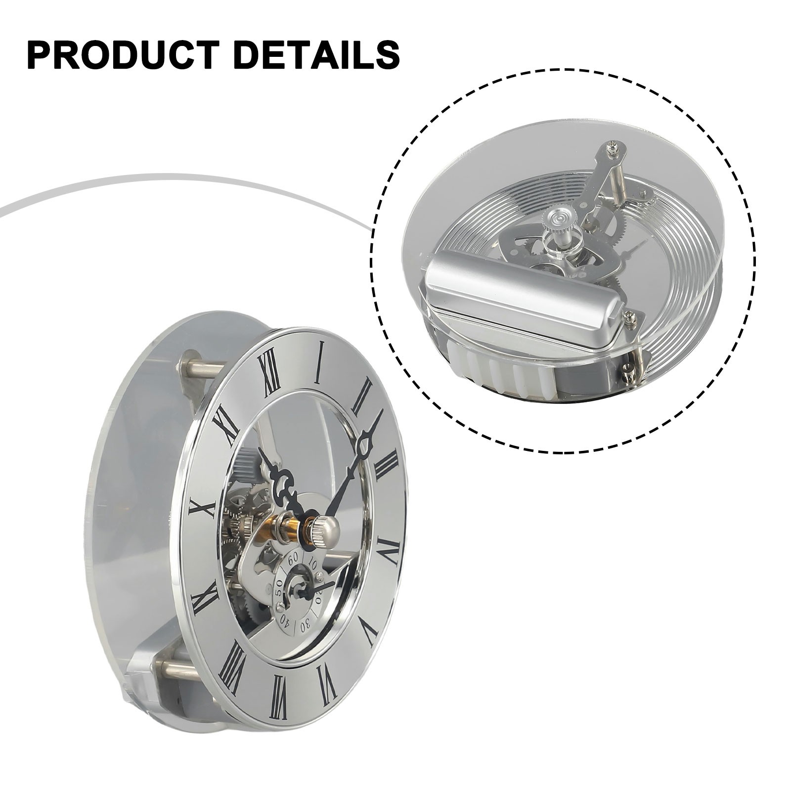 Inserto de reloj fuente de alimentación esqueleto reloj inserción 86 mm hágalo usted mismo piezas diámetro 86 mm - Imagen 23 de 31