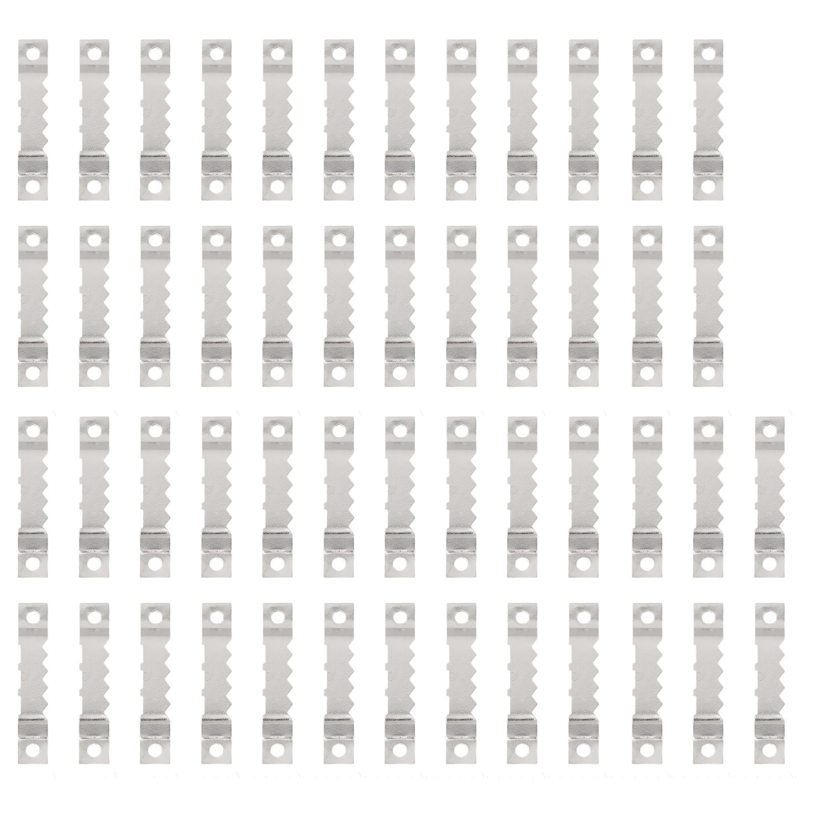 50 Large Sawtooth Picture Hangers - 2-5/8" Size With 100 #6 Screws & Free Sample Pack