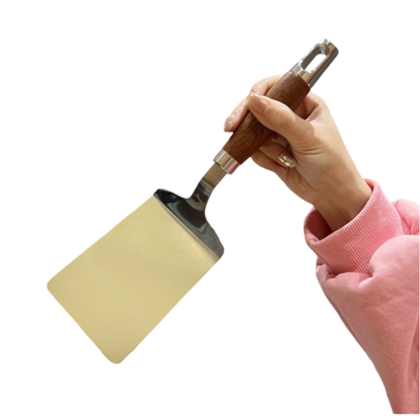 Sliver Handle Cooking Spatula Specifications Squeegee Thin Edge Design