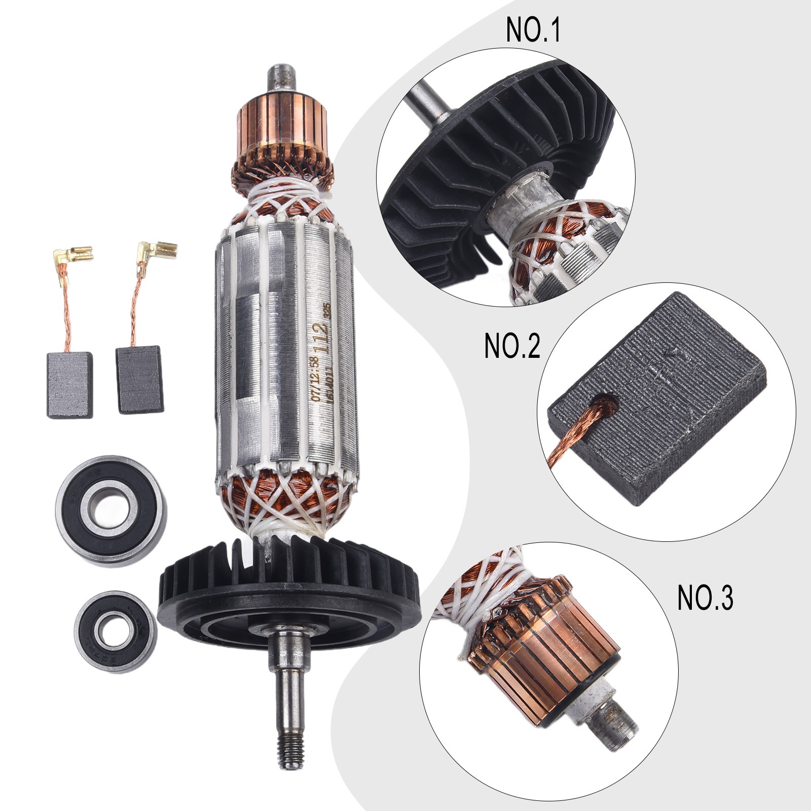 Qualité supérieure pour rotor d'armature de meuleuse d'angle tendance 9556 9557 9558 co