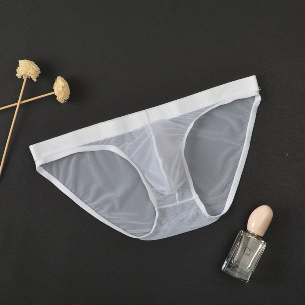 Hombres Sexy Calzoncillos Ropa Interior Transparente Bolsa de tiro bajo Bragas Malla Lencería Transpirable - Imagen 25 de 46