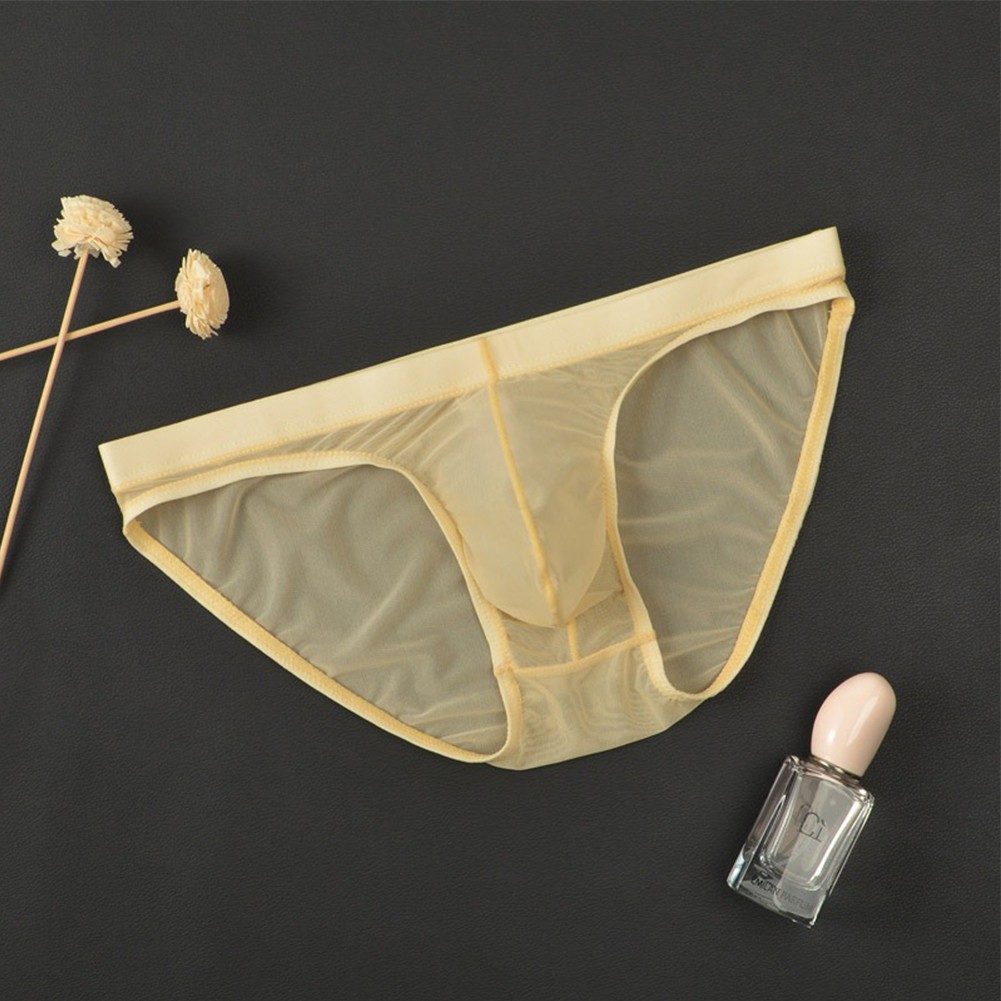 Hombres Sexy Calzoncillos Ropa Interior Transparente Bolsa de tiro bajo Bragas Malla Lencería Transpirable - Imagen 31 de 46