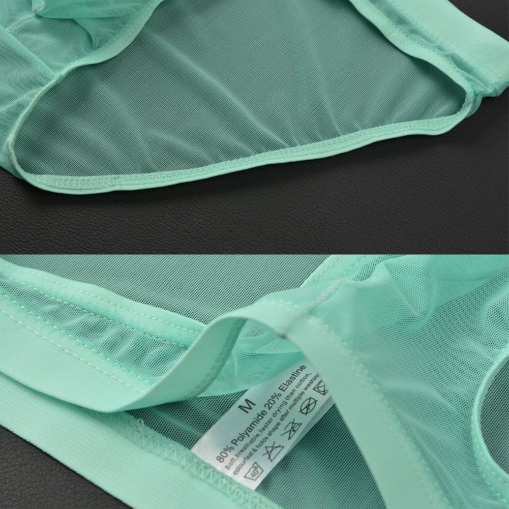 Hombres Sexy Calzoncillos Ropa Interior Transparente Bolsa de tiro bajo Bragas Malla Lencería Transpirable - Imagen 39 de 46