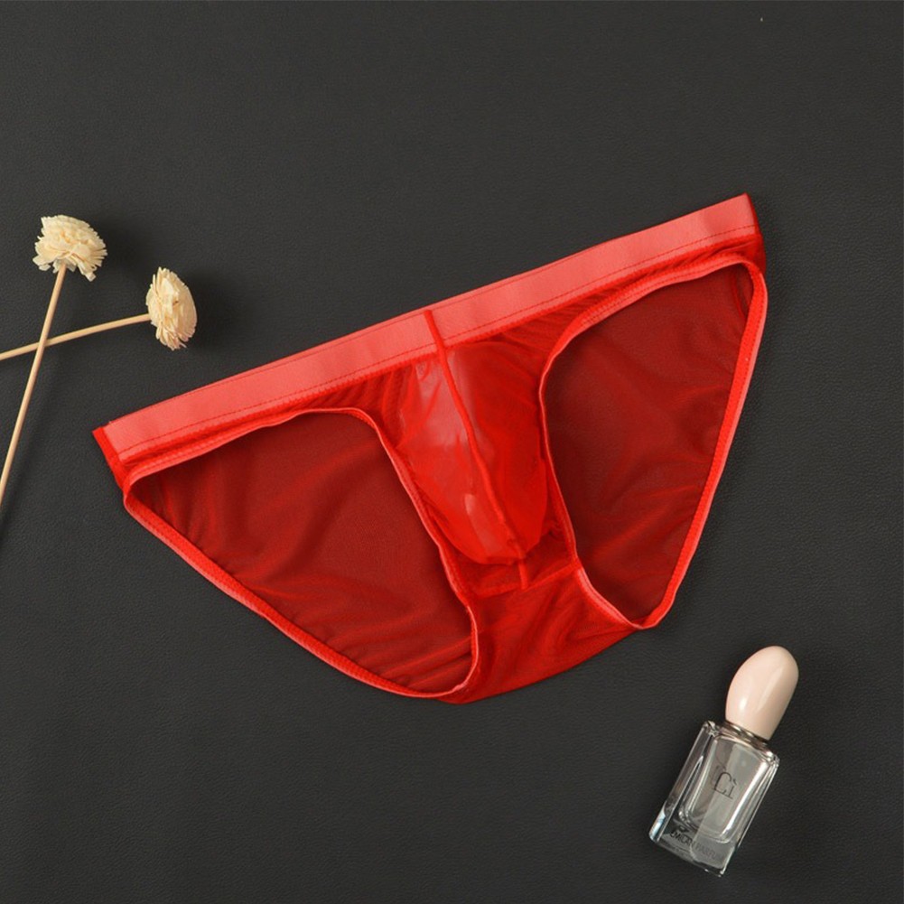 Hombres Sexy Calzoncillos Ropa Interior Transparente Bolsa de tiro bajo Bragas Malla Lencería Transpirable - Imagen 29 de 46