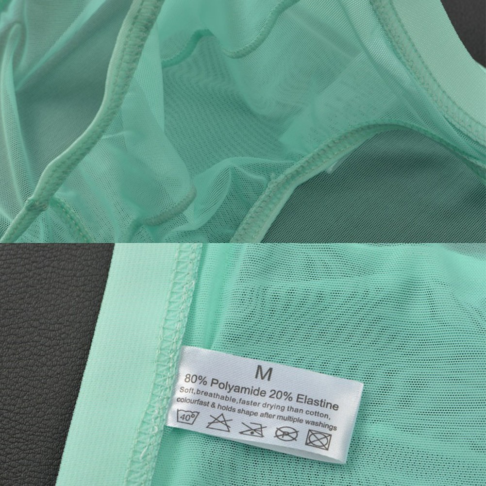Hombres Sexy Calzoncillos Ropa Interior Transparente Bolsa de tiro bajo Bragas Malla Lencería Transpirable - Imagen 40 de 46