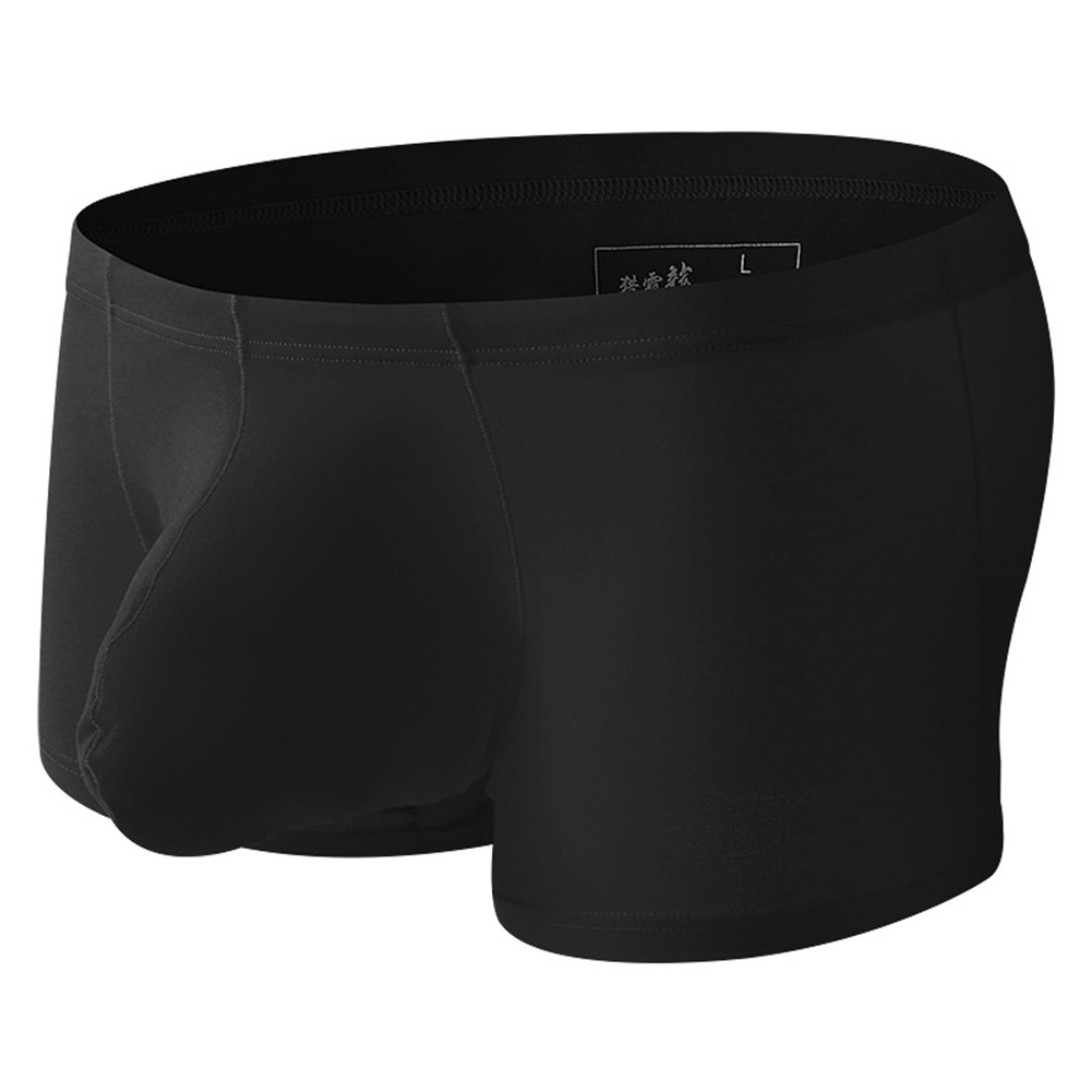 как выглядит Lightweight Mens Ice Silk Boxer Briefs Breathable Underpants Smooth Shorts фото