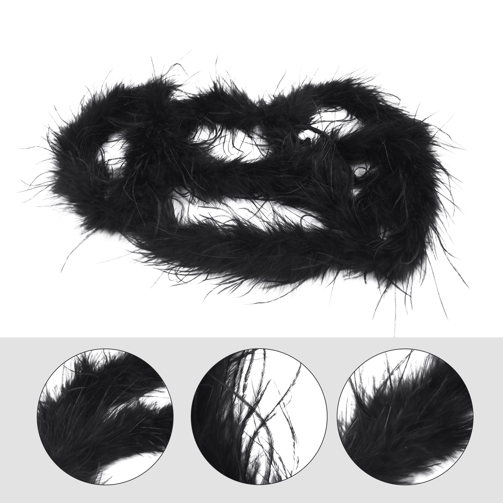 Eye Catching Ostrich Feather Trim for Dress Shirts and Crafts 2M Length - Picture 33 of 42