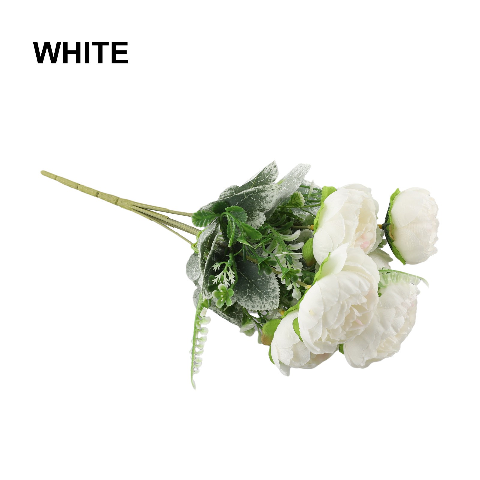 Grande bouquet di peonie di seta (5 teste), fiori artificiali