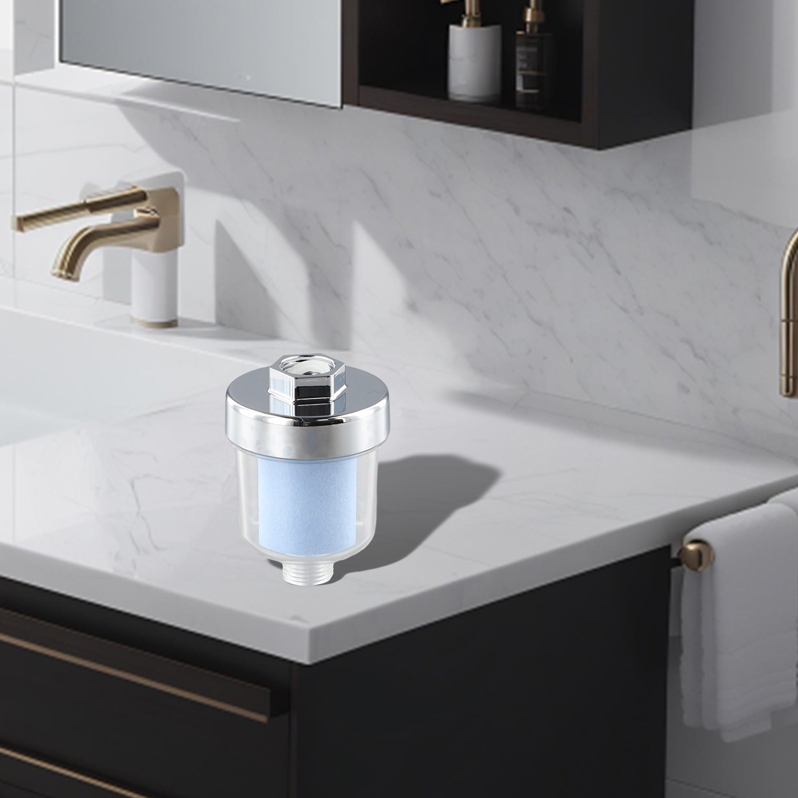 Shower Filter with Replaceable Filter Cotton Easy Installation and Use-image