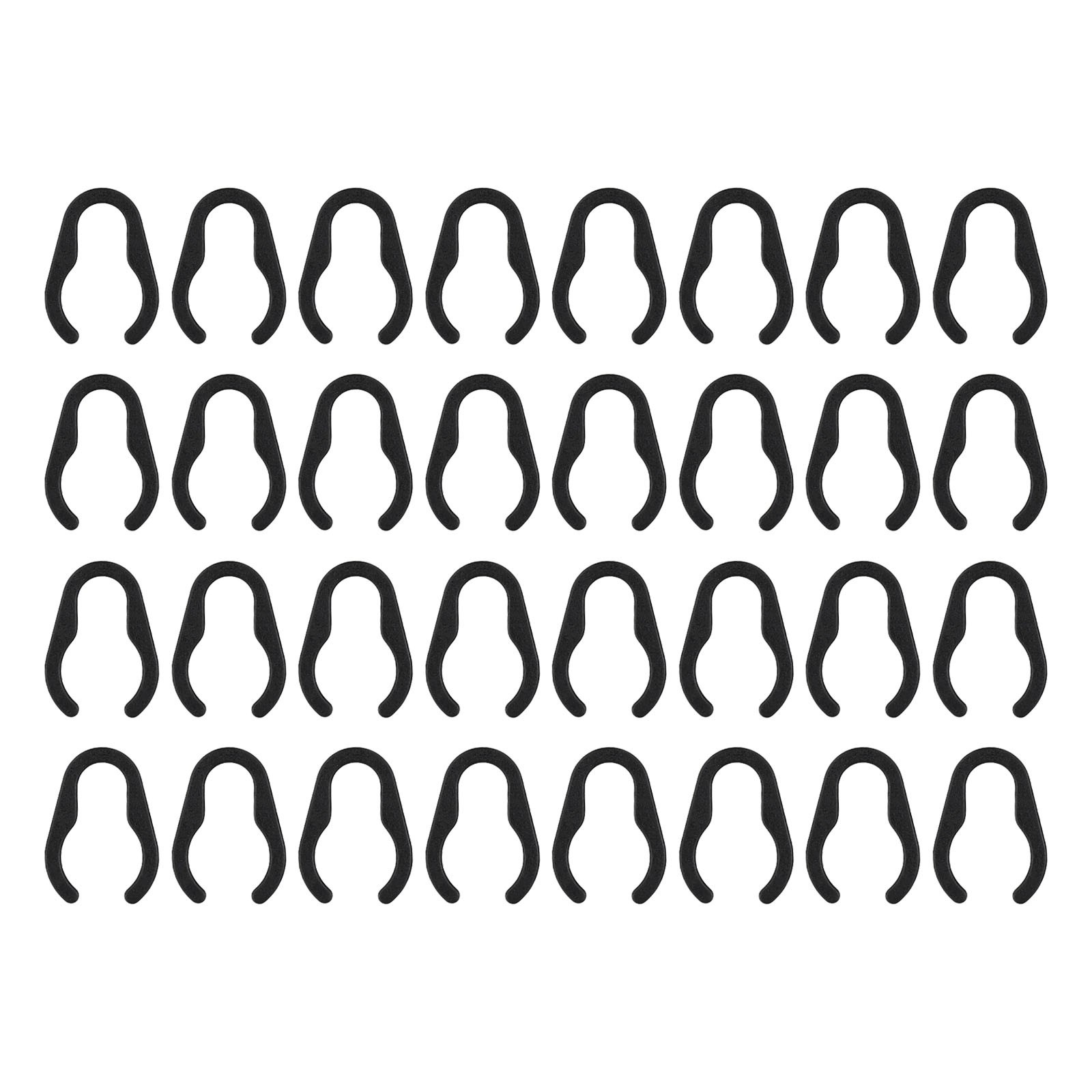 Microphone Stand Cable Clips Boom Pole Cable Clips Clamp Plastic Mount 32 PCS-image