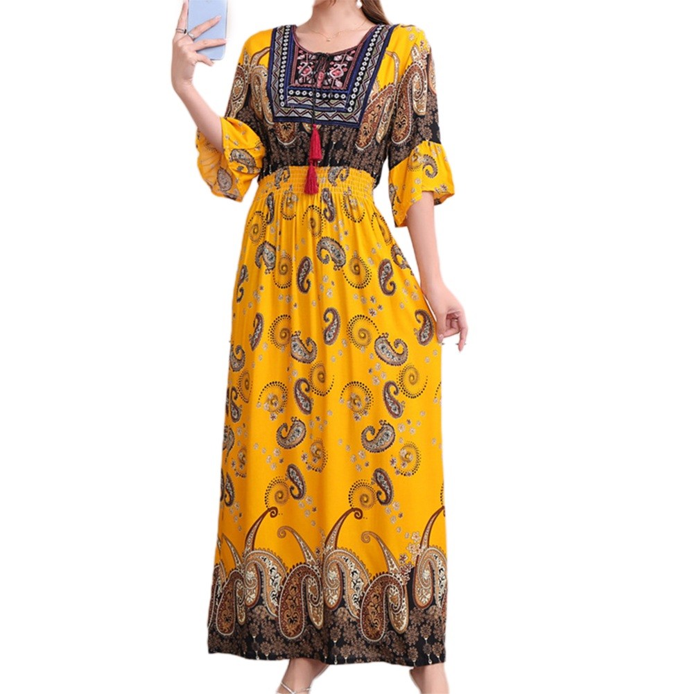 Bohemian Style Summer Maxi Dress for Thailand Travel and Beach Holiday - Picture 7 of 13