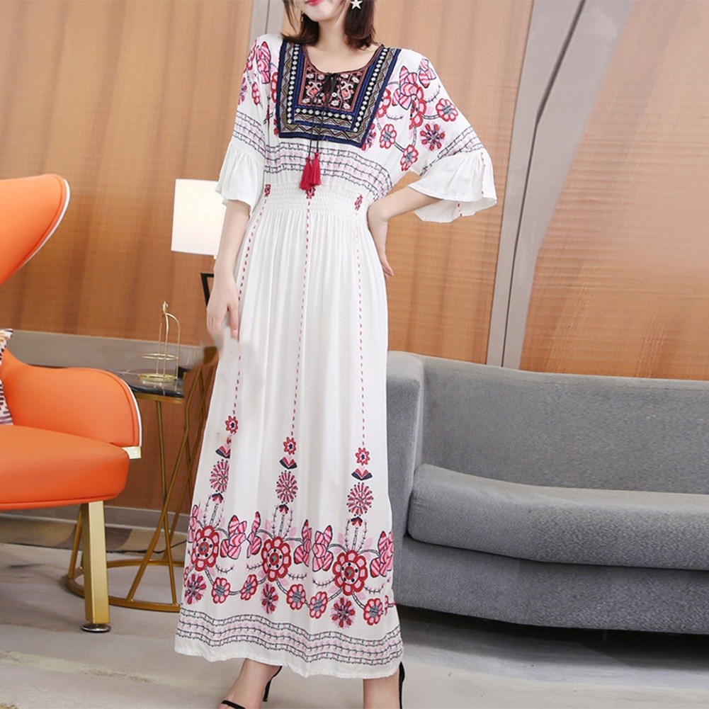Bohemian Style Summer Maxi Dress for Thailand Travel and Beach Holiday - Picture 12 of 13