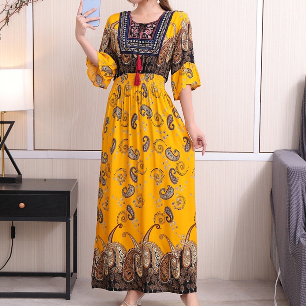 Bohemian Style Summer Maxi Dress for Thailand Travel and Beach Holiday - Picture 6 of 13