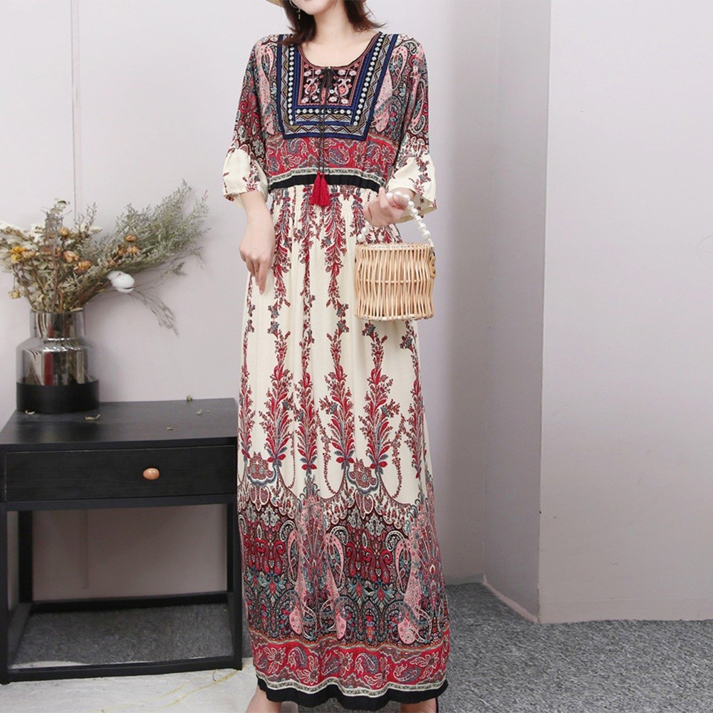 Bohemian Style Summer Maxi Dress for Thailand Travel and Beach Holiday - Picture 13 of 13
